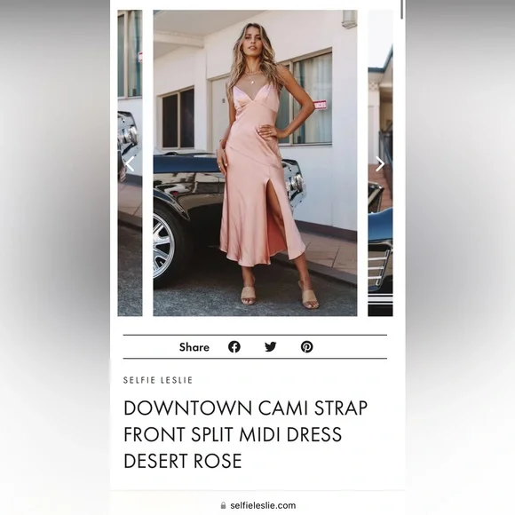 knee length dresses for ladies Edie Midi Dress Desert Rose